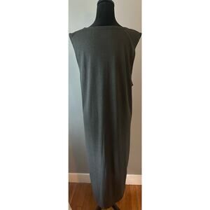 Aerie Women’s Midi Linen Blend Charcoal Tank Dress Size Large